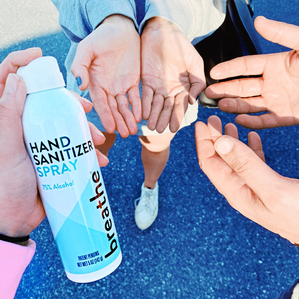breathe 5 oz hand sanitizer spray to spray on hands