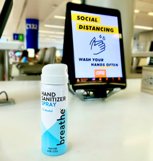 breathe 1 oz hand sanitizer at airport